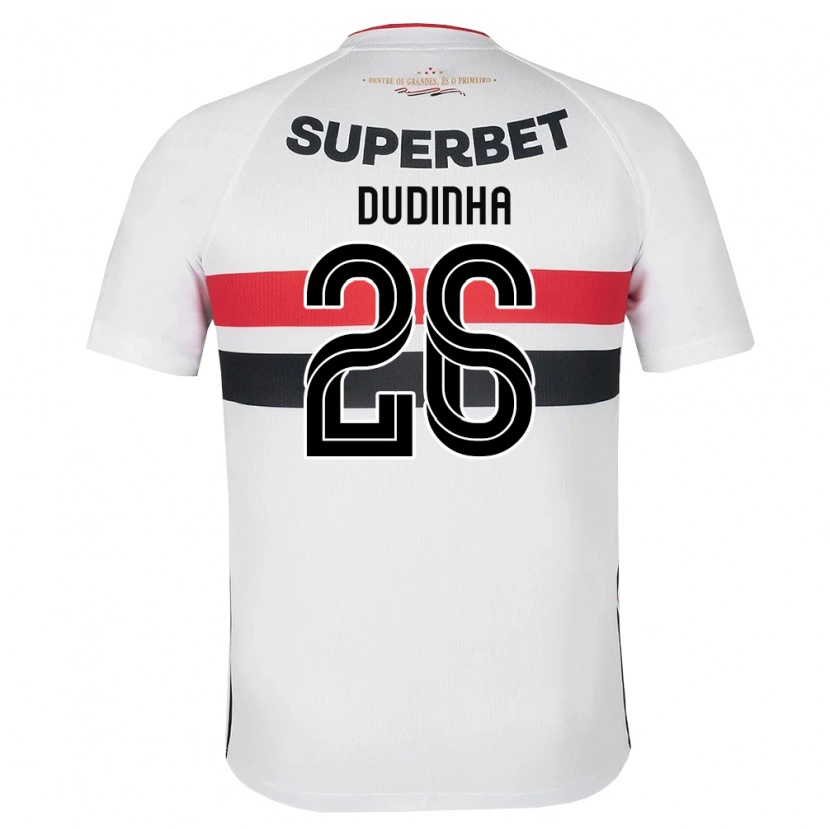 Danxen Mujer Camiseta Dudinha #26 Blanco Rojo Negro 1ª Equipación 2026/27 La Camisa México