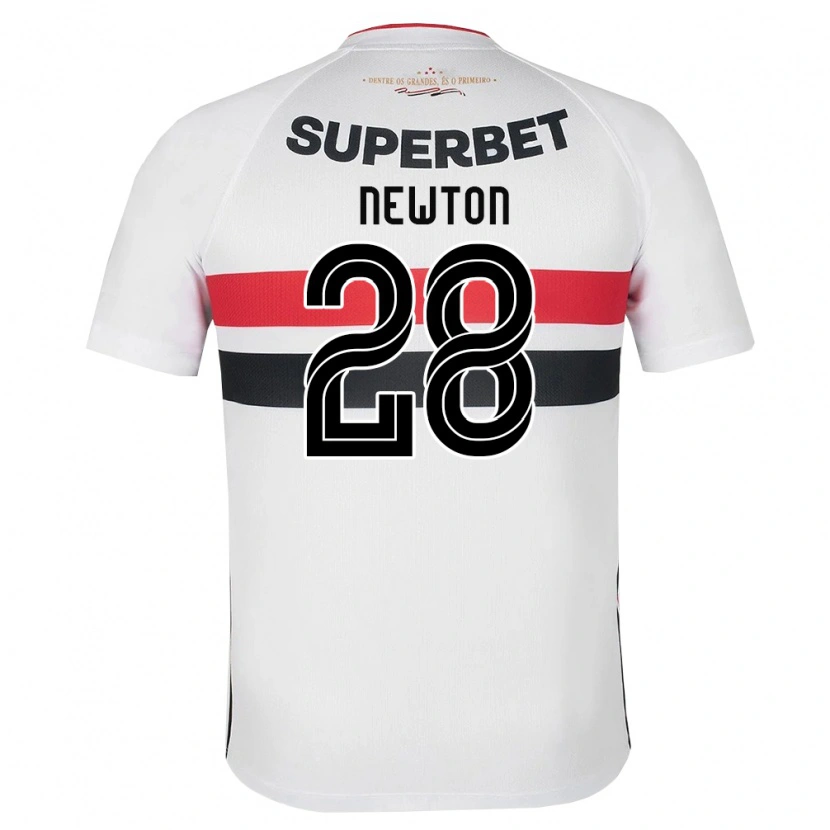 Danxen Mujer Camiseta Newton Araujo Da Costa Júnior #28 Blanco Rojo Negro 1ª Equipación 2026/27 La Camisa México