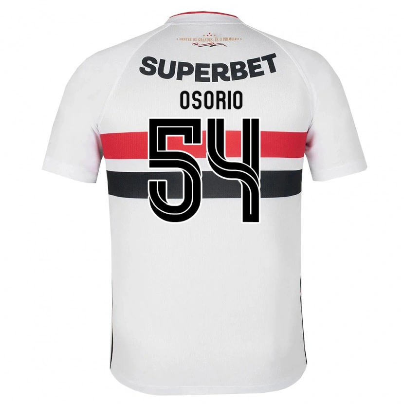 Danxen Mujer Camiseta Luis Osorio #54 Blanco Rojo Negro 1ª Equipación 2026/27 La Camisa México