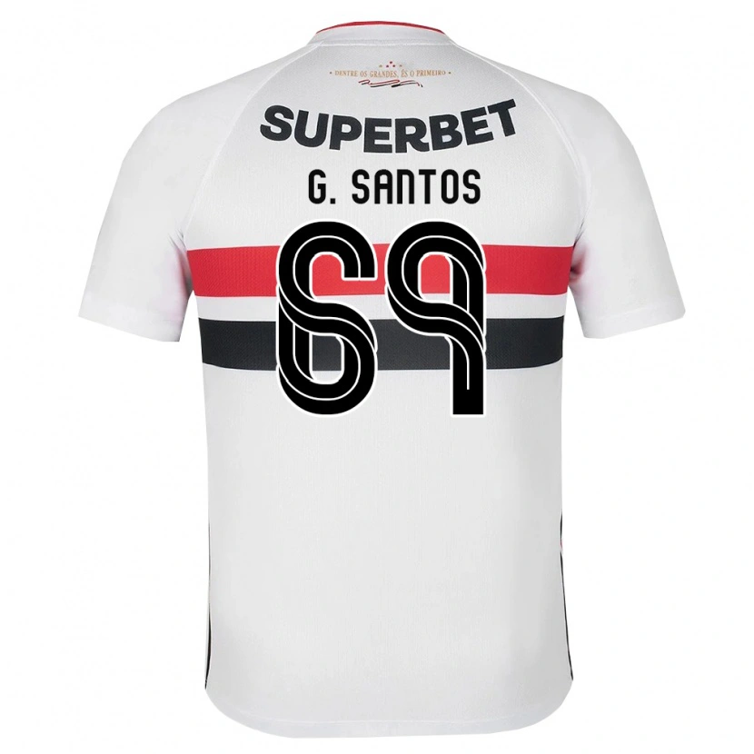 Danxen Mujer Camiseta Guilherme Santos #69 Blanco Rojo Negro 1ª Equipación 2026/27 La Camisa México