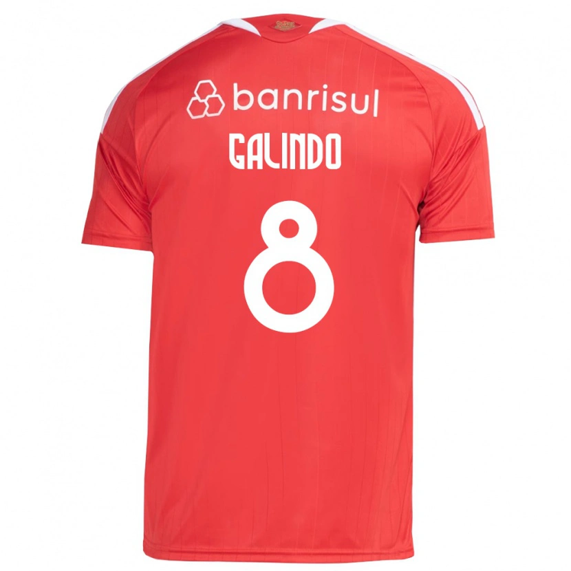 Danxen Mujer Camiseta João Galindo #8 Rojo Blanco 1ª Equipación 2026/27 La Camisa México