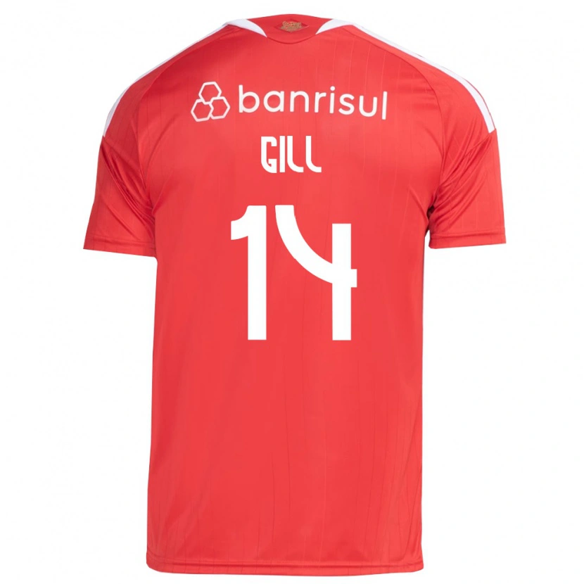 Danxen Mujer Camiseta Antonio Gill #14 Rojo Blanco 1ª Equipación 2026/27 La Camisa México
