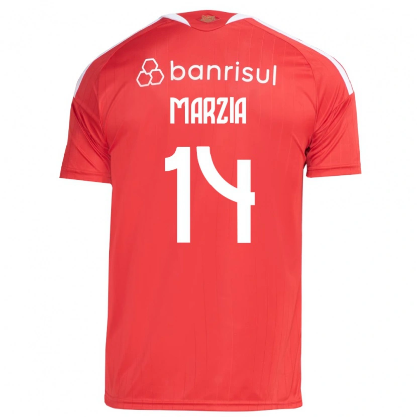Danxen Mujer Camiseta Marzia #14 Rojo Blanco 1ª Equipación 2026/27 La Camisa México
