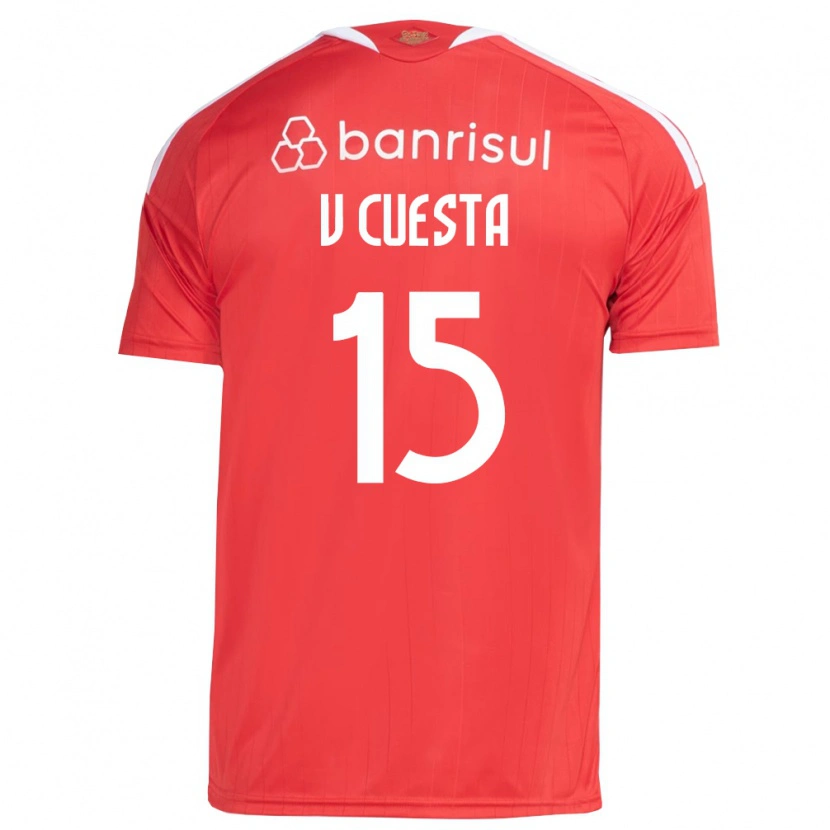 Danxen Mujer Camiseta Victor Cuesta #15 Rojo Blanco 1ª Equipación 2026/27 La Camisa México