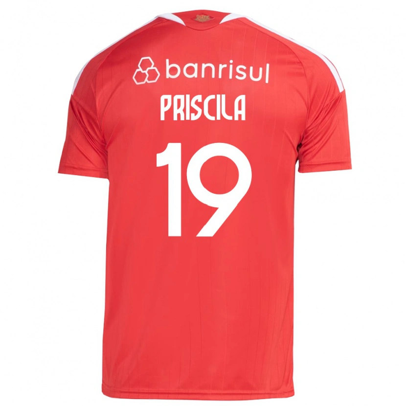 Danxen Mujer Camiseta Priscila #19 Rojo Blanco 1ª Equipación 2026/27 La Camisa México