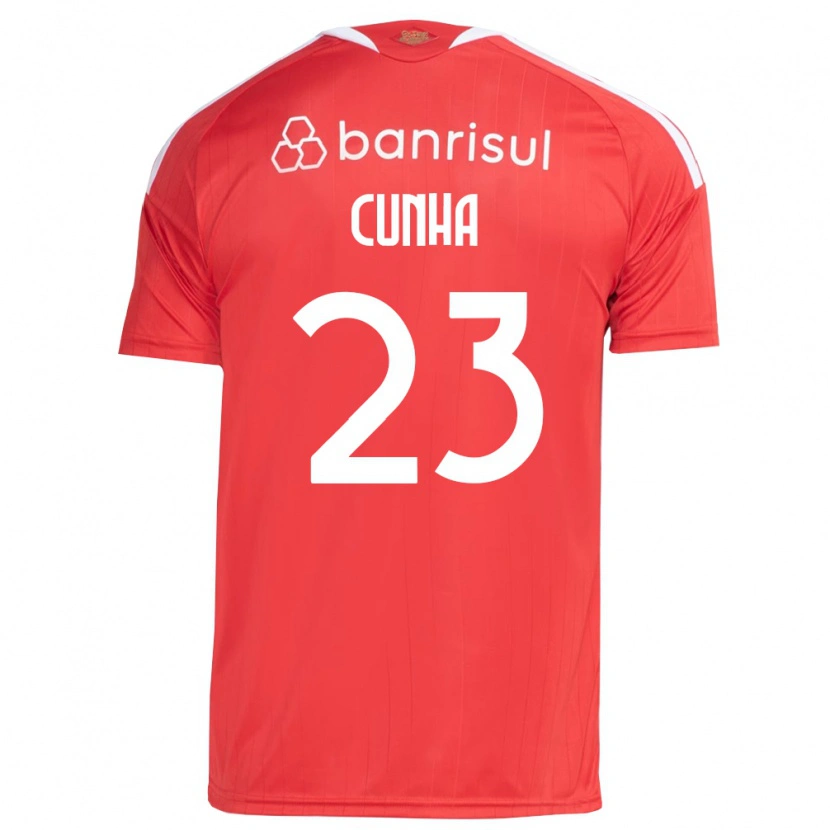 Danxen Mujer Camiseta Matheus Cunha #23 Rojo Blanco 1ª Equipación 2026/27 La Camisa México