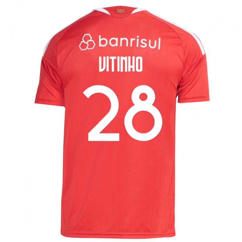 Danxen Mujer Camiseta Vitinho #28 Rojo Blanco 1ª Equipación 2026/27 La Camisa México