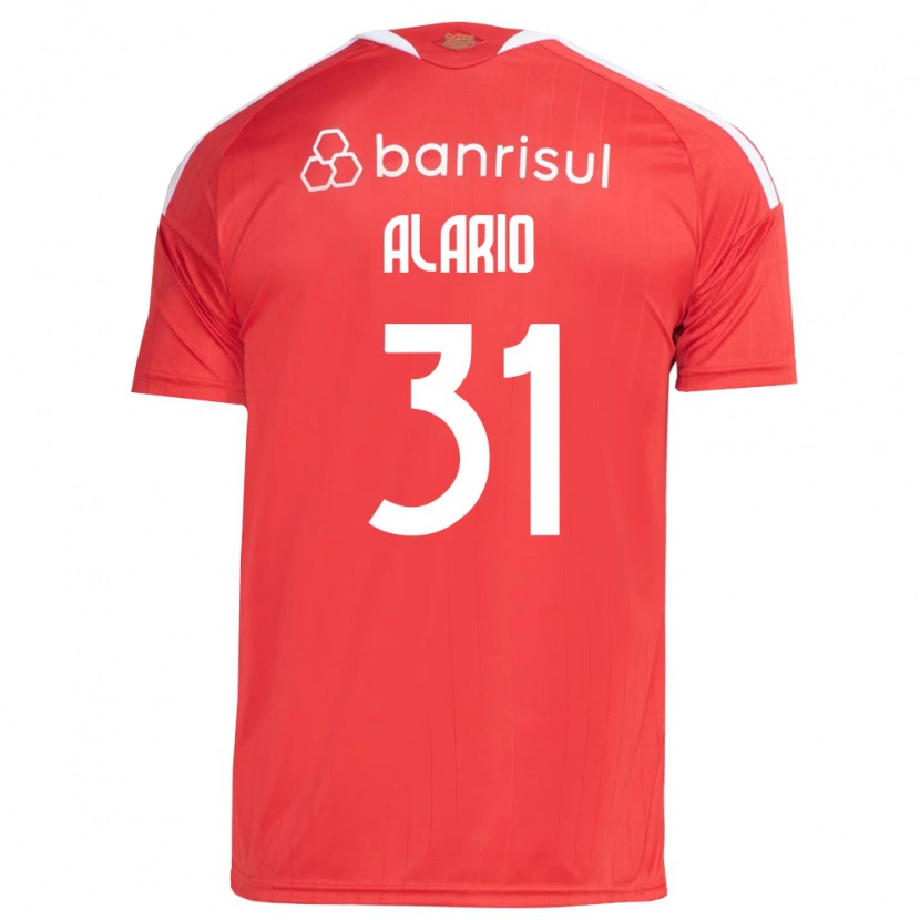 Danxen Mujer Camiseta Lucas Alario #31 Rojo Blanco 1ª Equipación 2026/27 La Camisa México