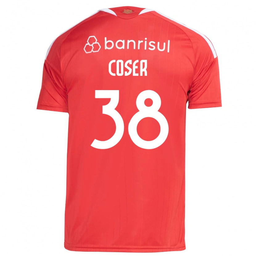 Danxen Mujer Camiseta Diego Coser #38 Rojo Blanco 1ª Equipación 2026/27 La Camisa México