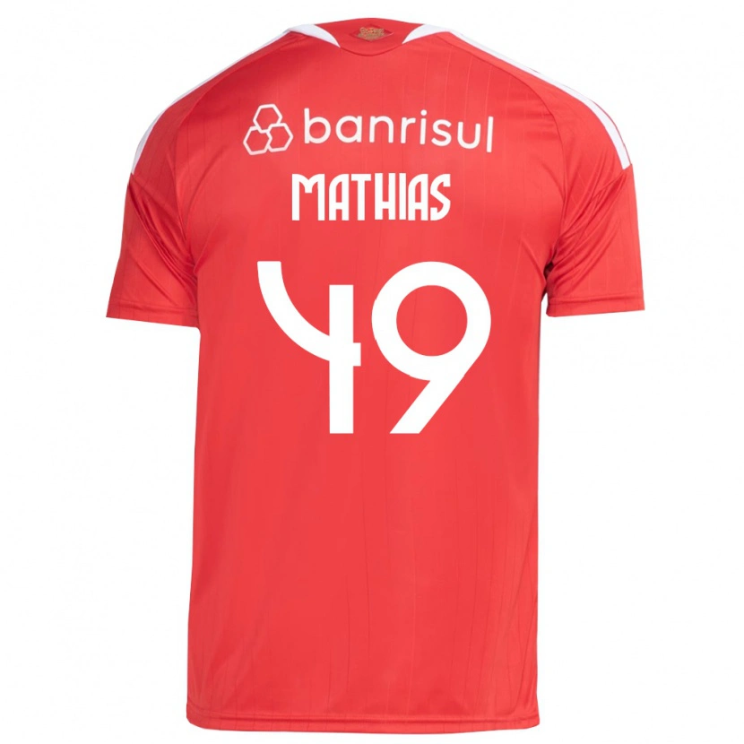 Danxen Mujer Camiseta Ricardo Mathias #49 Rojo Blanco 1ª Equipación 2026/27 La Camisa México