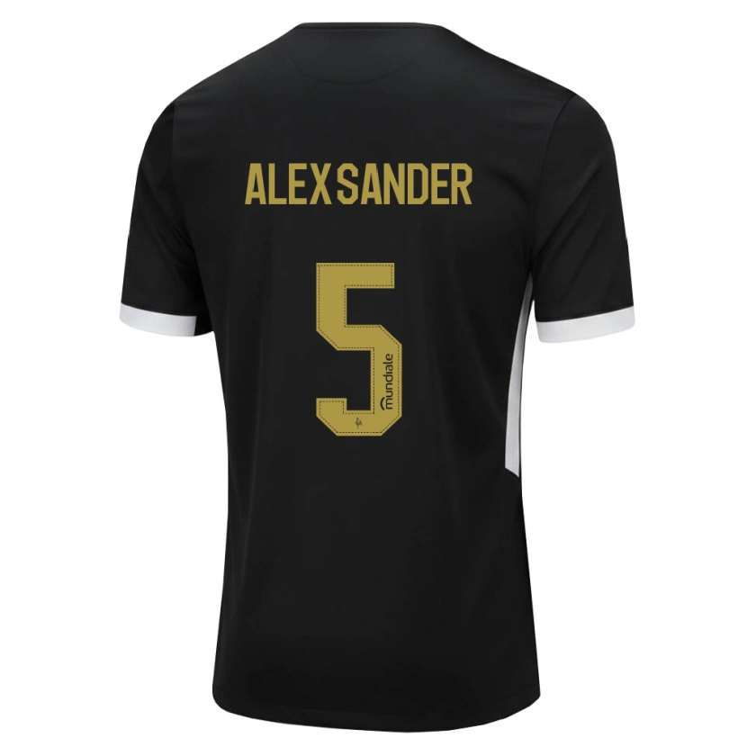 Danxen Mujer Camiseta Alexsander Cristhian Gomes Da Costa #5 Blanco Negro Amarillo 1ª Equipación 2026/27 La Camisa México