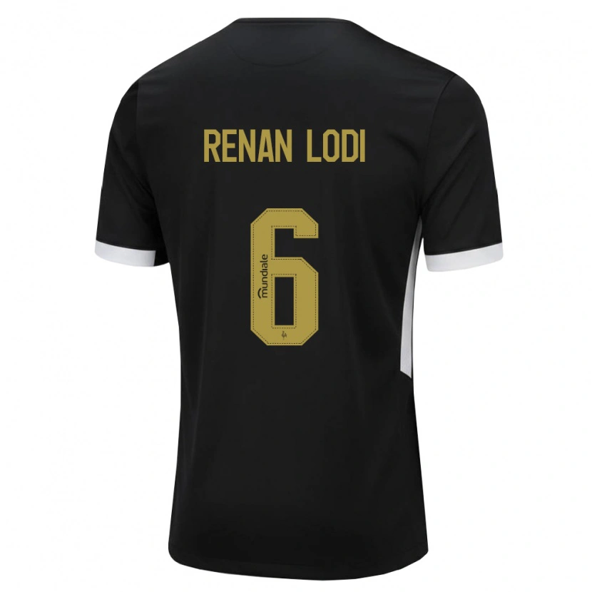 Danxen Mujer Camiseta Renan Lodi #6 Blanco Negro Amarillo 1ª Equipación 2026/27 La Camisa México