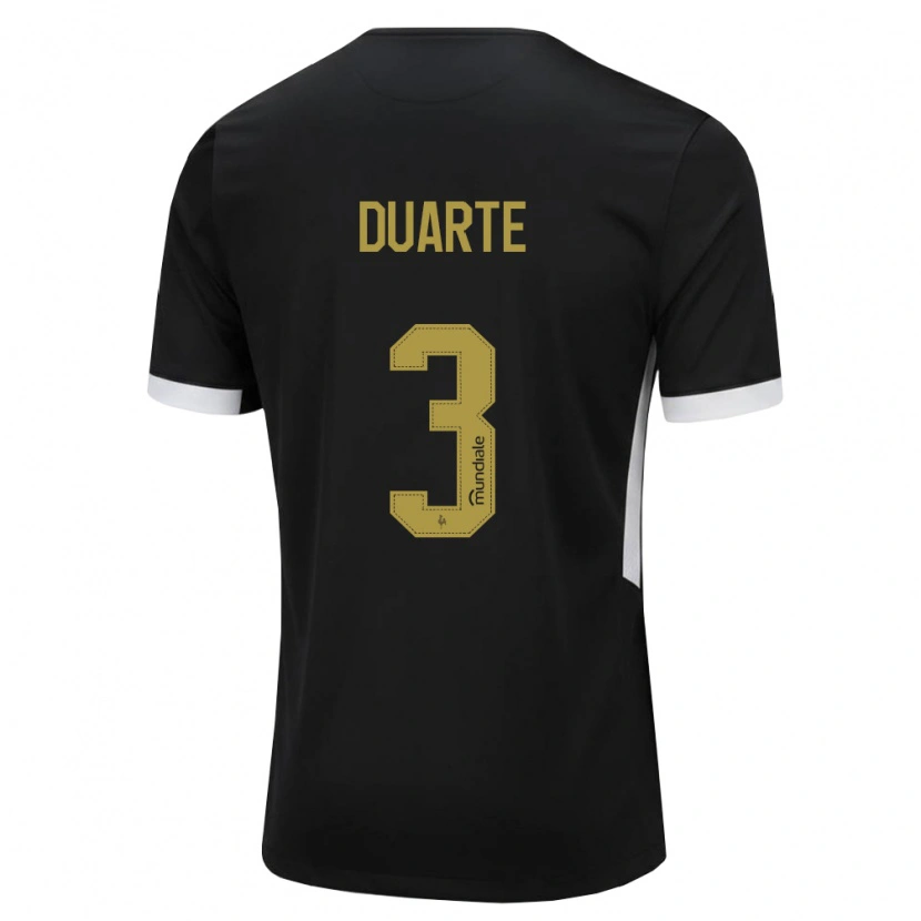 Danxen Mujer Camiseta Léo Duarte #3 Blanco Negro Amarillo 1ª Equipación 2026/27 La Camisa México