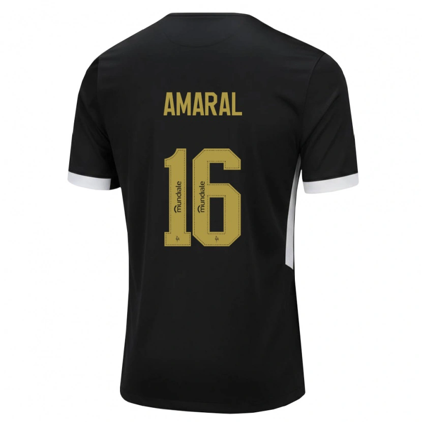 Danxen Mujer Camiseta Enzo Amaral #16 Blanco Negro Amarillo 1ª Equipación 2026/27 La Camisa México