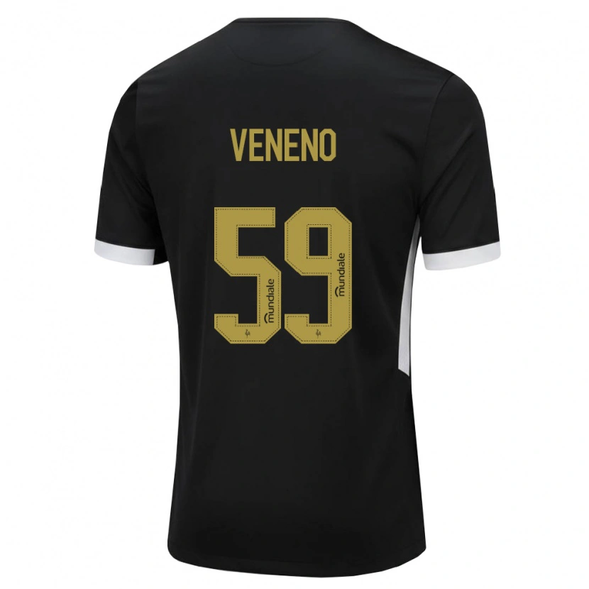 Danxen Mujer Camiseta Gabriel Veneno #59 Blanco Negro Amarillo 1ª Equipación 2026/27 La Camisa México