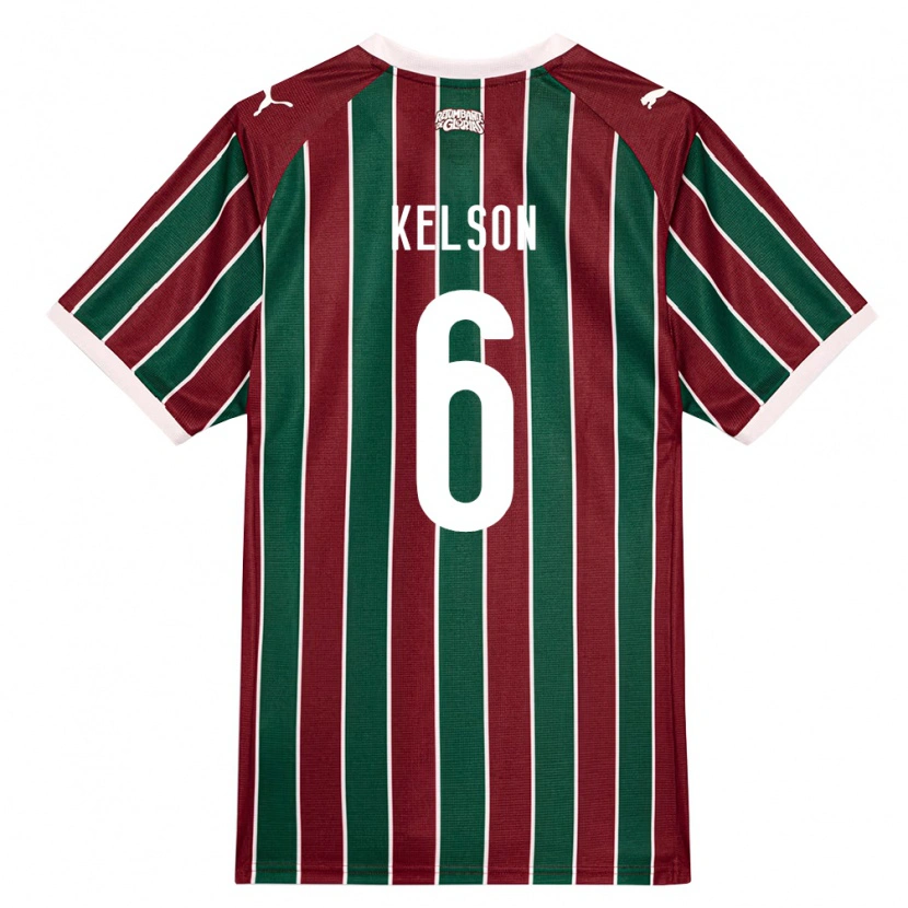 Danxen Mujer Camiseta Francisco Kelson Silva De Sousa #6 Verde Borgoña Blanco 1ª Equipación 2026/27 La Camisa México
