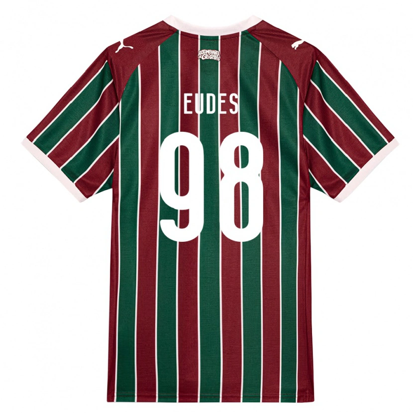 Danxen Mujer Camiseta Vitor Eudes #98 Verde Borgoña Blanco 1ª Equipación 2026/27 La Camisa México