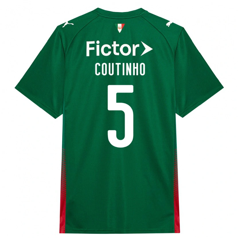 Danxen Mujer Camiseta Rafael Coutinho #5 Verde Rojo Blanco 1ª Equipación 2026/27 La Camisa México