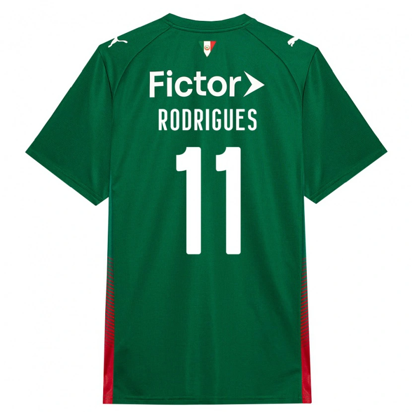 Danxen Mujer Camiseta Bruno Rodrigues #11 Verde Rojo Blanco 1ª Equipación 2026/27 La Camisa México