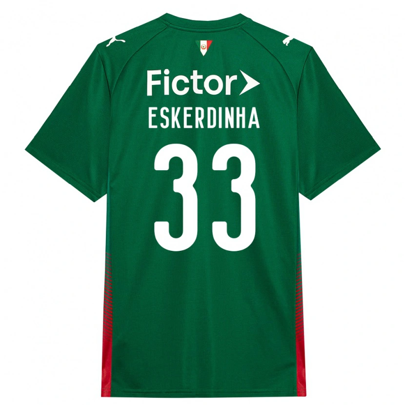 Danxen Mujer Camiseta Eskerdinha #33 Verde Rojo Blanco 1ª Equipación 2026/27 La Camisa México