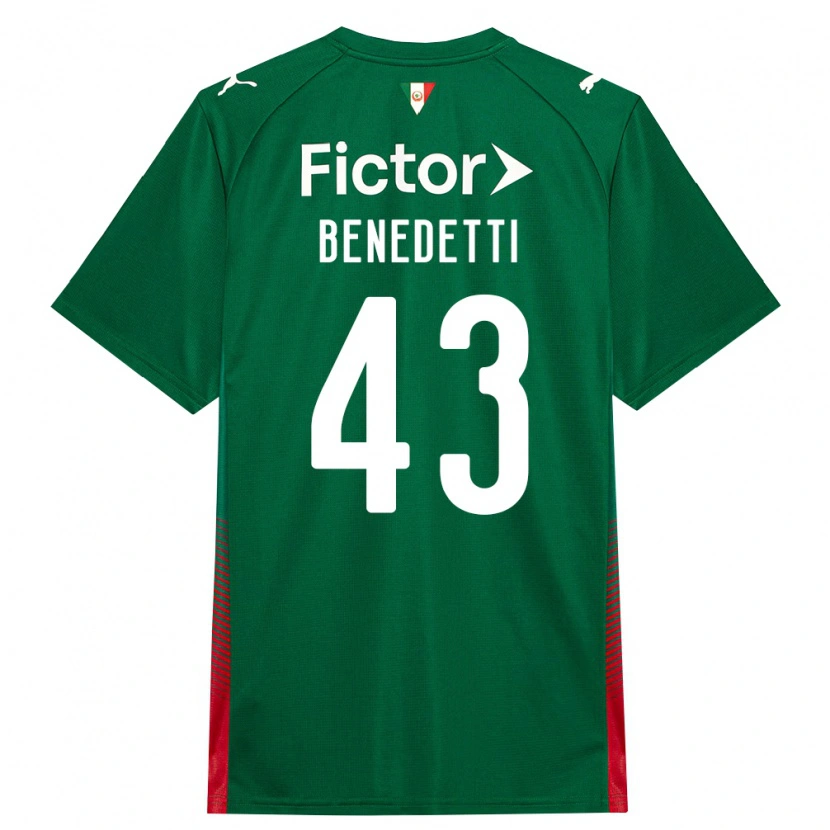 Danxen Mujer Camiseta Luis Benedetti #43 Verde Rojo Blanco 1ª Equipación 2026/27 La Camisa México