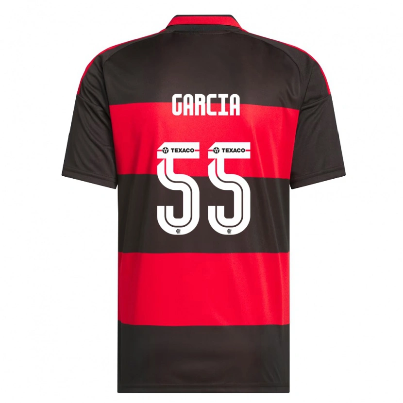 Danxen Mujer Camiseta Caio Garcia #55 Rojo Negro Blanco 1ª Equipación 2026/27 La Camisa México