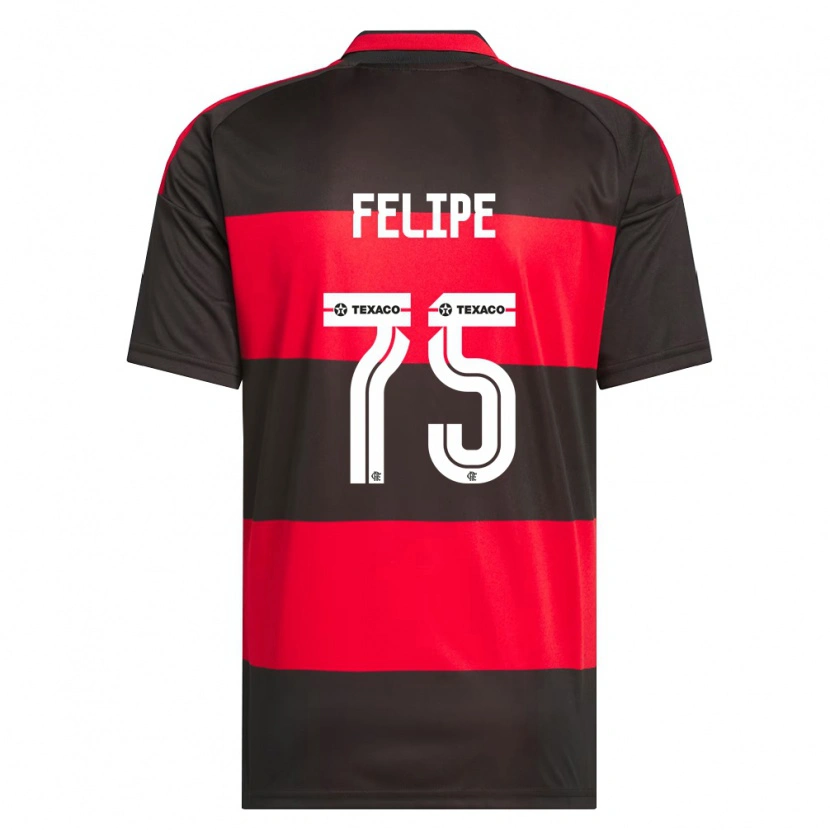 Danxen Mujer Camiseta Luiz Felipe #75 Rojo Negro Blanco 1ª Equipación 2026/27 La Camisa México