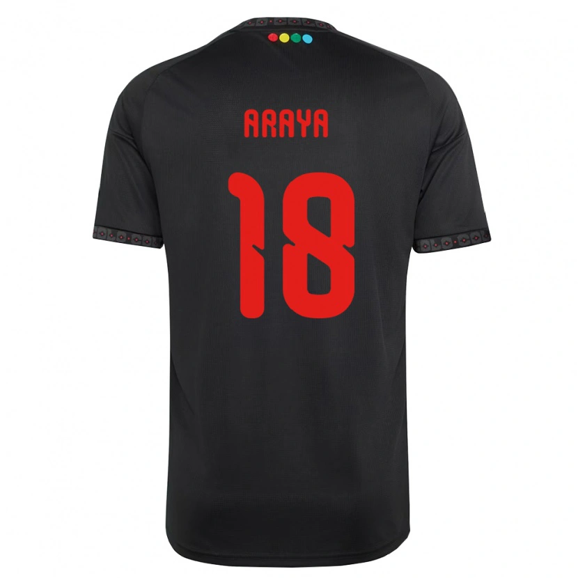 Danxen Mujer Camiseta Benjamín Araya #18 Negro Rojo 2ª Equipación 2026/27 La Camisa México