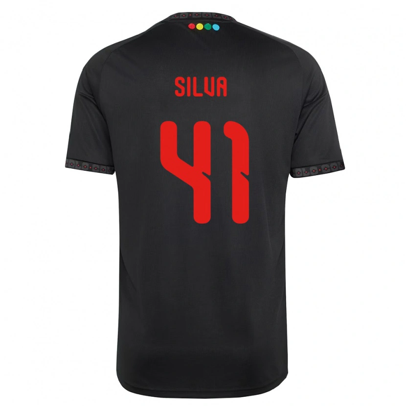 Danxen Mujer Camiseta Bastián Silva #41 Negro Rojo 2ª Equipación 2026/27 La Camisa México