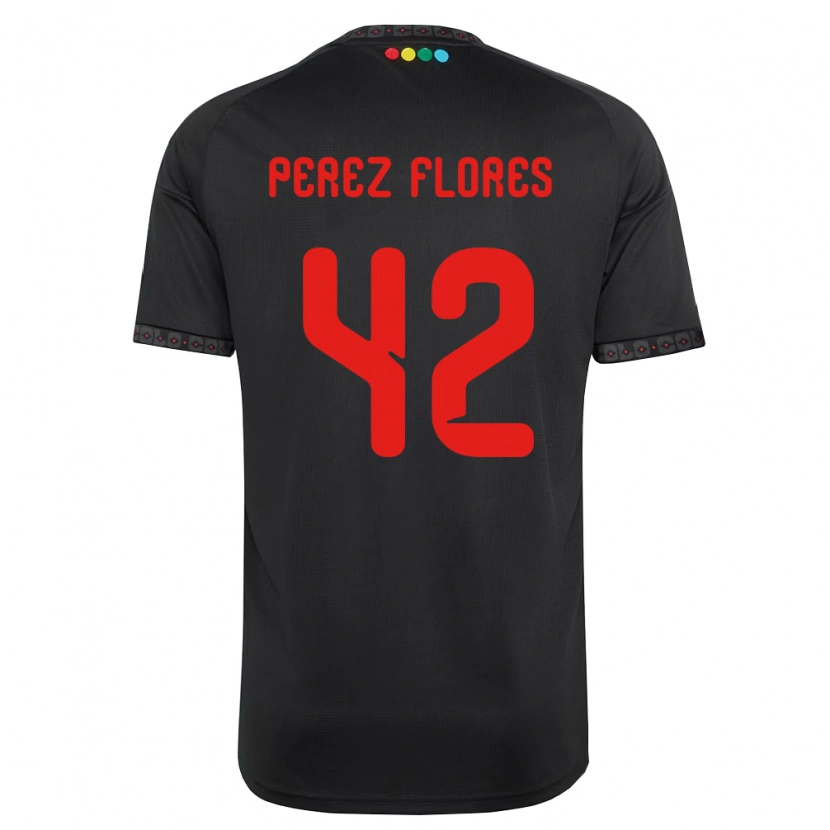 Danxen Mujer Camiseta Benjamín Pérez #42 Negro Rojo 2ª Equipación 2026/27 La Camisa México