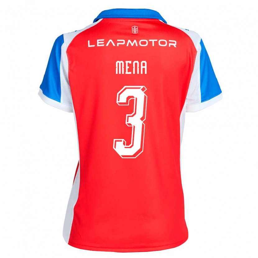 Danxen Mujer Camiseta Eugenio Mena #3 Rojo Azul 2ª Equipación 2026/27 La Camisa México