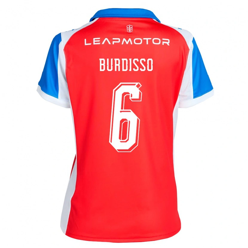 Danxen Mujer Camiseta Guillermo Burdisso #6 Rojo Azul 2ª Equipación 2026/27 La Camisa México