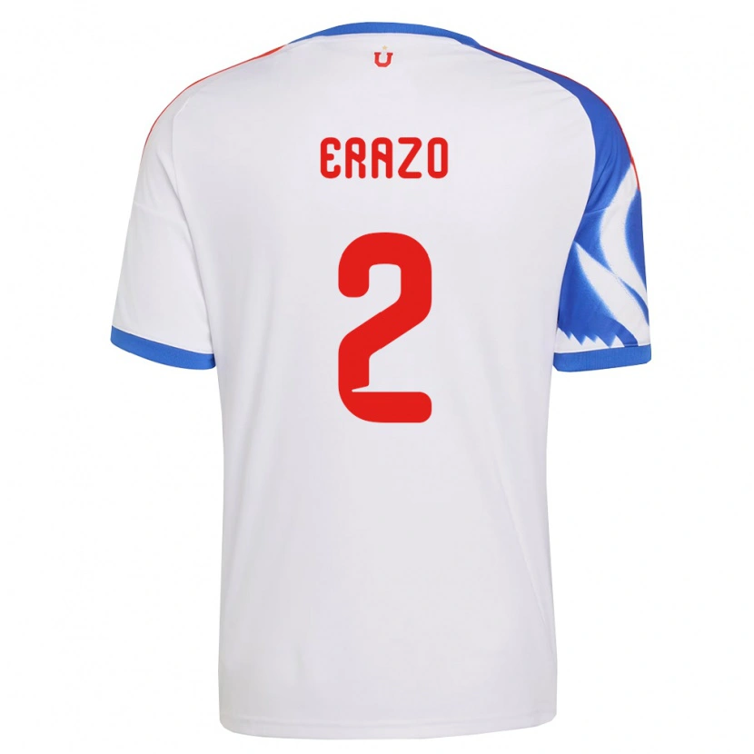 Danxen Mujer Camiseta Dylan Erazo #2 Blanco Azul Marino 2ª Equipación 2026/27 La Camisa México