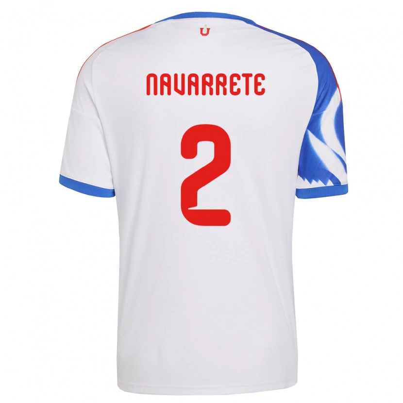 Danxen Mujer Camiseta Daniel Navarrete #2 Blanco Azul Marino 2ª Equipación 2026/27 La Camisa México