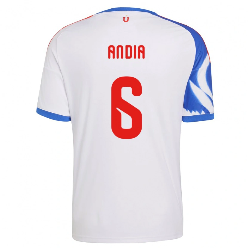 Danxen Mujer Camiseta Yonathan Andía #6 Blanco Azul Marino 2ª Equipación 2026/27 La Camisa México