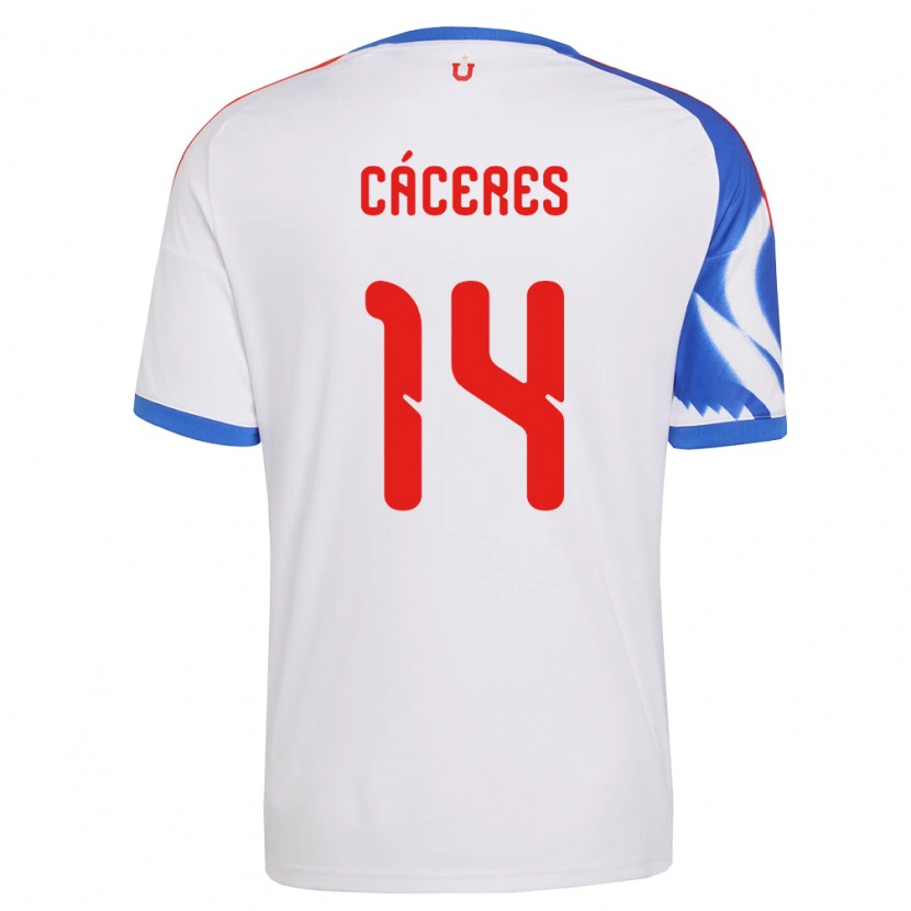 Danxen Mujer Camiseta Franco Cáceres #14 Blanco Azul Marino 2ª Equipación 2026/27 La Camisa México