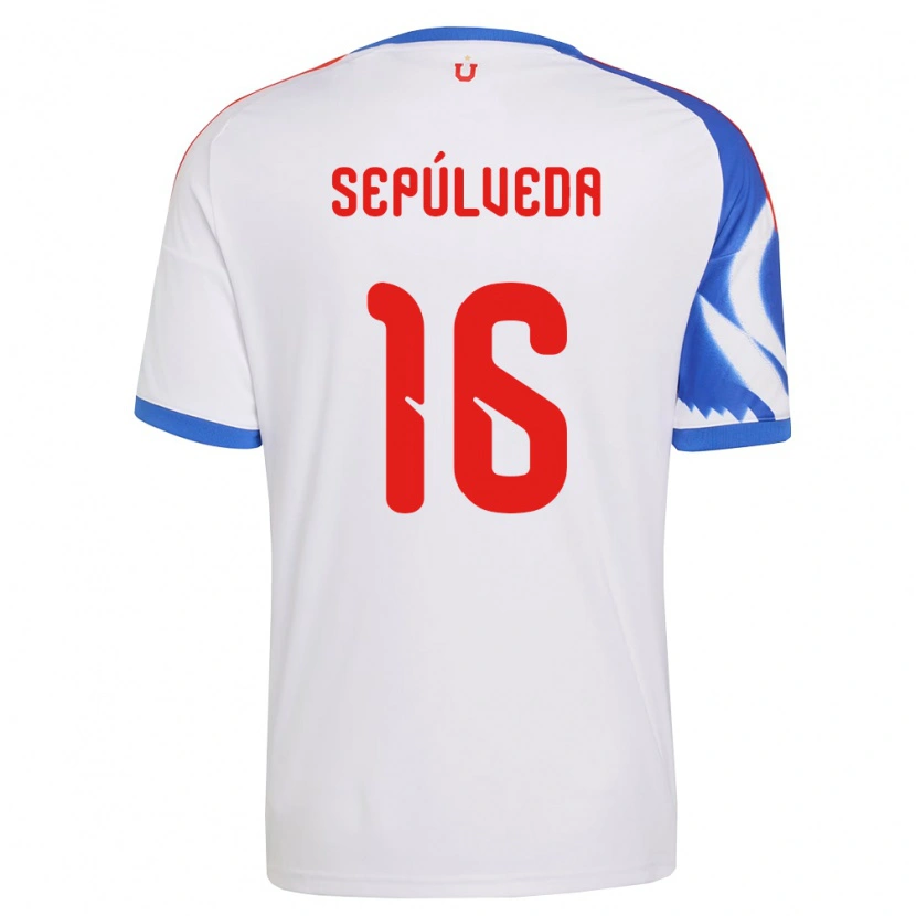 Danxen Mujer Camiseta Matías Sepúlveda #16 Blanco Azul Marino 2ª Equipación 2026/27 La Camisa México