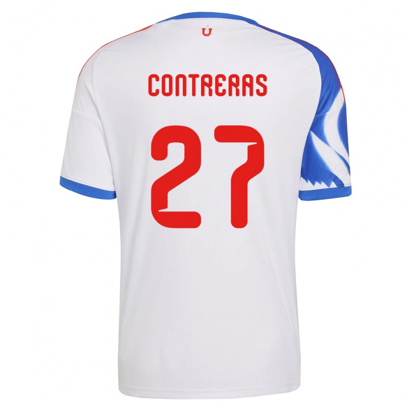 Danxen Mujer Camiseta Rodrigo Contreras #27 Blanco Azul Marino 2ª Equipación 2026/27 La Camisa México