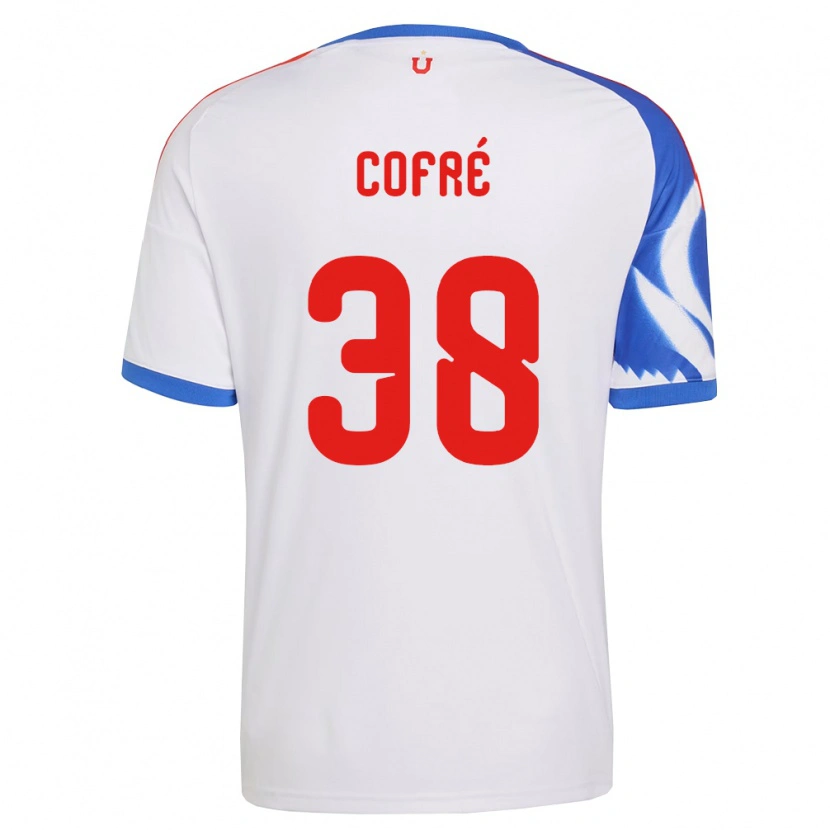 Danxen Mujer Camiseta Diego Cofré #38 Blanco Azul Marino 2ª Equipación 2026/27 La Camisa México