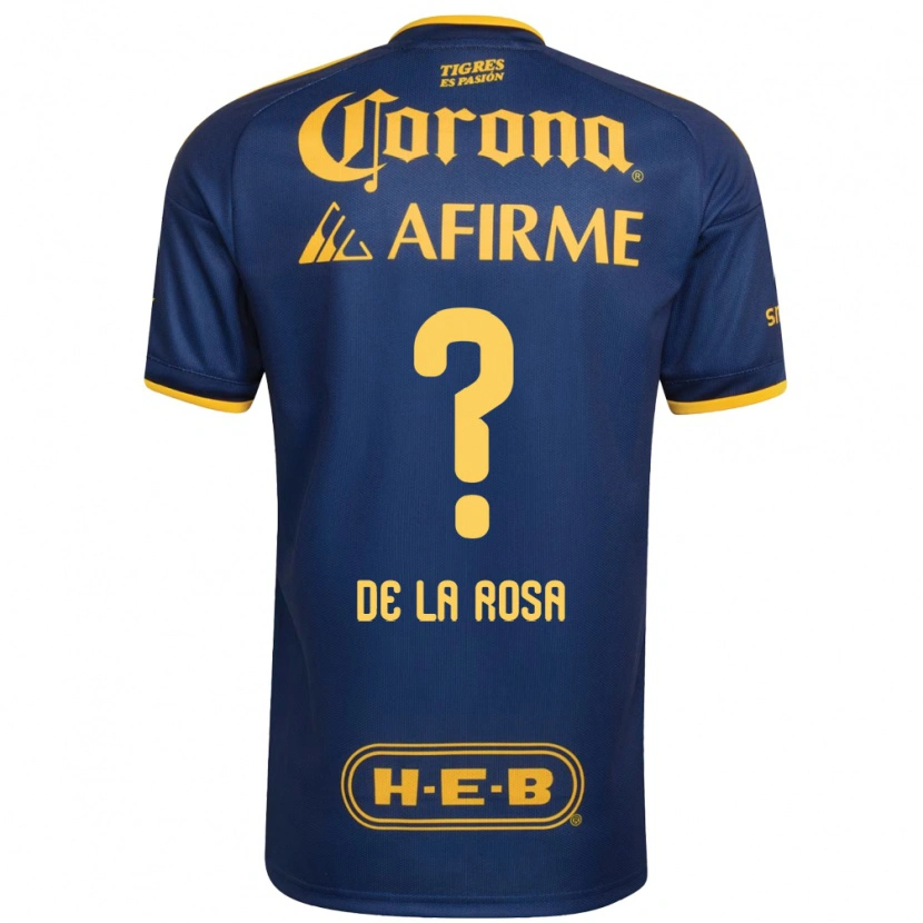 Danxen Mujer Camiseta Luis De La Rosa #0 Azul Real Amarillo 2ª Equipación 2026/27 La Camisa México