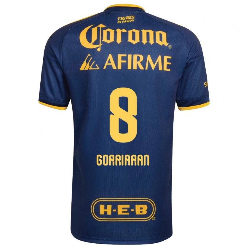 Danxen Mujer Camiseta Fernando Gorriarán #8 Azul Real Amarillo 2ª Equipación 2026/27 La Camisa México