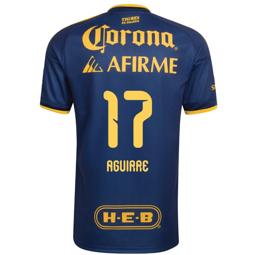 Danxen Mujer Camiseta Rodrigo Aguirre #17 Azul Real Amarillo 2ª Equipación 2026/27 La Camisa México