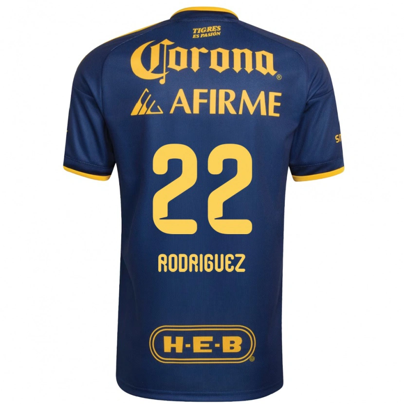 Danxen Mujer Camiseta Anika Rodriguez #22 Azul Real Amarillo 2ª Equipación 2026/27 La Camisa México