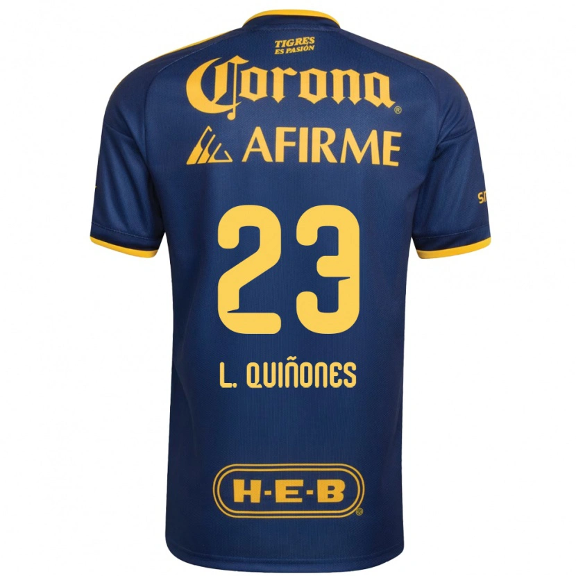 Danxen Mujer Camiseta Luis Quinones #23 Azul Real Amarillo 2ª Equipación 2026/27 La Camisa México