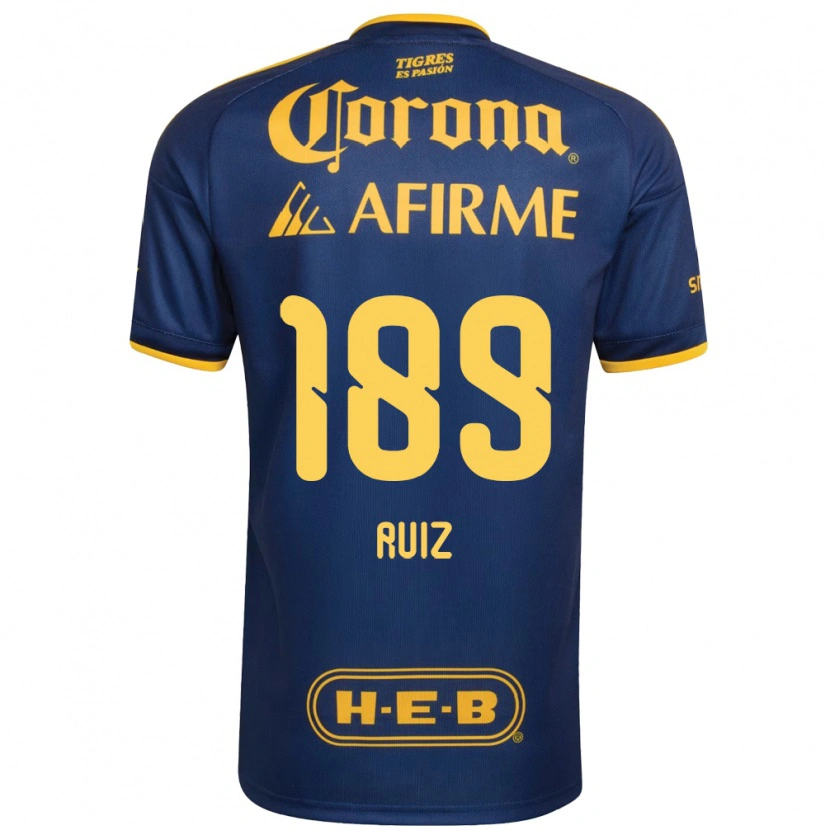 Danxen Mujer Camiseta Óscar Ruiz #189 Azul Real Amarillo 2ª Equipación 2026/27 La Camisa México