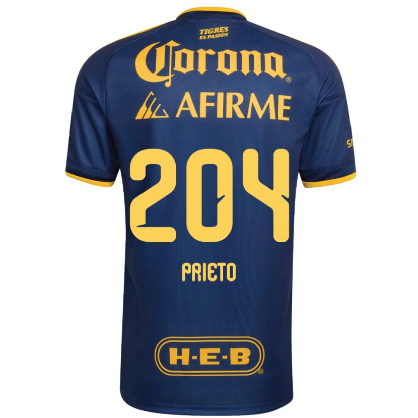 Danxen Mujer Camiseta Leonel Prieto #204 Azul Real Amarillo 2ª Equipación 2026/27 La Camisa México