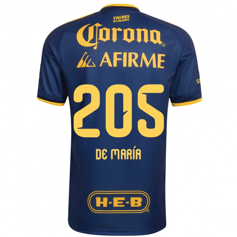 Danxen Mujer Camiseta Antonio De María Y Campos #205 Azul Real Amarillo 2ª Equipación 2026/27 La Camisa México