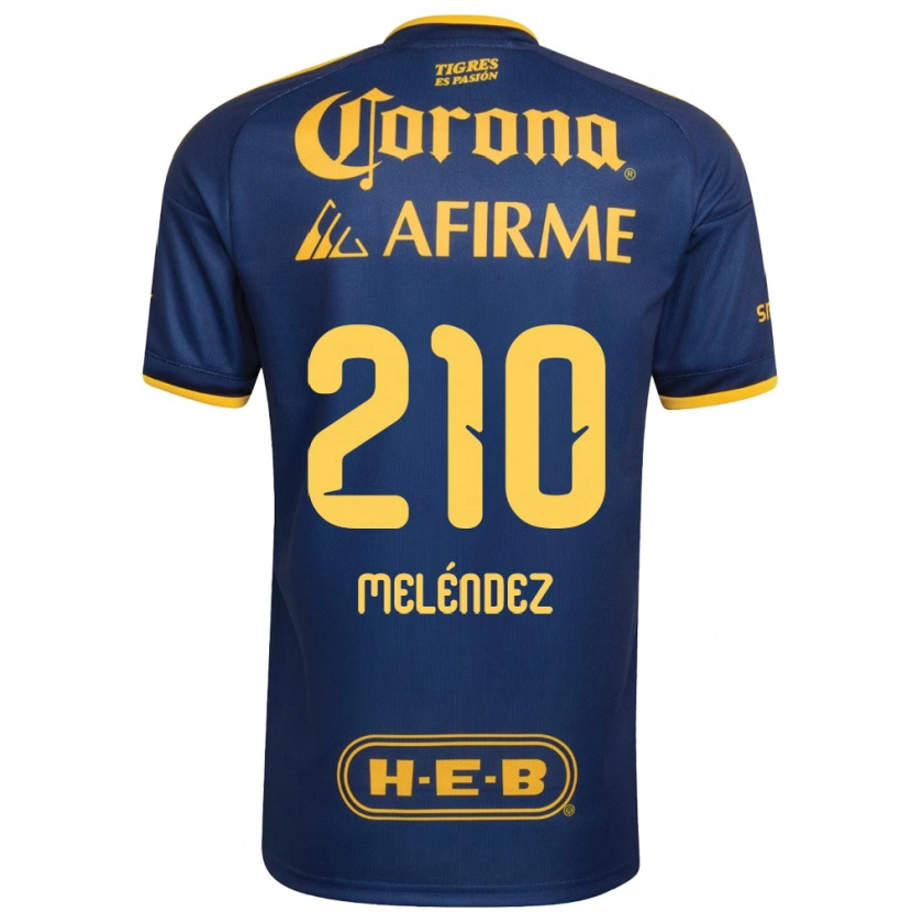 Danxen Mujer Camiseta Marcelo Meléndez #210 Azul Real Amarillo 2ª Equipación 2026/27 La Camisa México