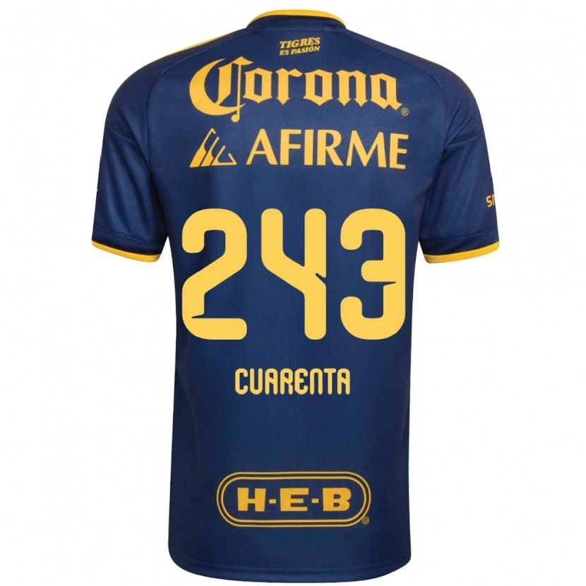 Danxen Mujer Camiseta Brandón Cuarenta #243 Azul Real Amarillo 2ª Equipación 2026/27 La Camisa México