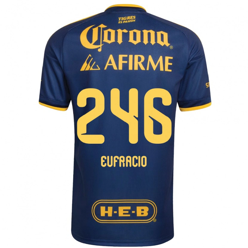 Danxen Mujer Camiseta Enrique Eufracio #246 Azul Real Amarillo 2ª Equipación 2026/27 La Camisa México